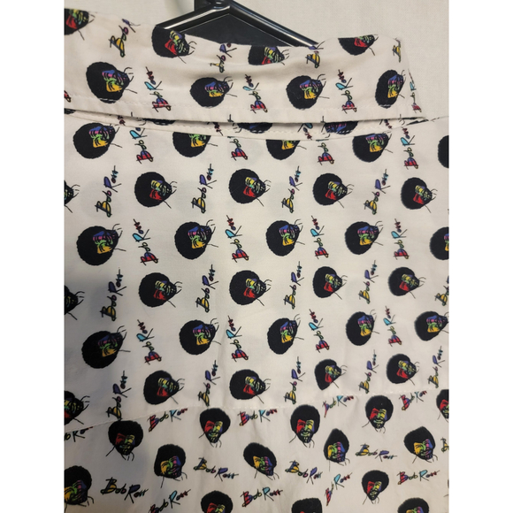 Bob Ross Retro Face Button Up Shirt Medium Mens - Picture 4 of 4